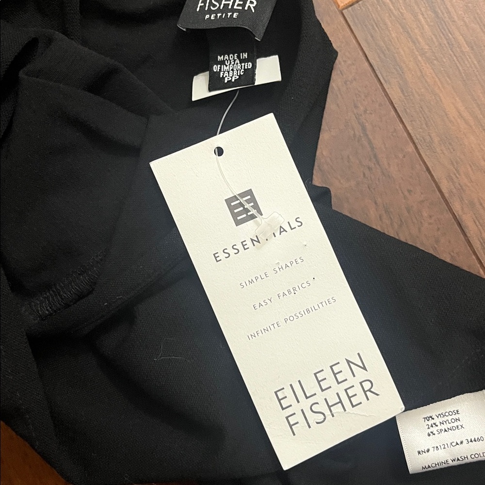 Eileen Fisher essentials Black Tank Top camisole Size Petite small - Picture 4 of 4
